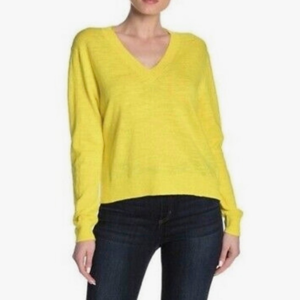 J. Crew Cashmere Slub Knit Long Sleeve Women’s V Neck Sweater Size XS
